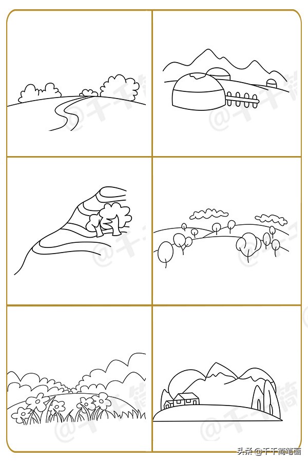 怎样画简单又好看的风景简笔画,城市风景简笔画大全最简单漂亮