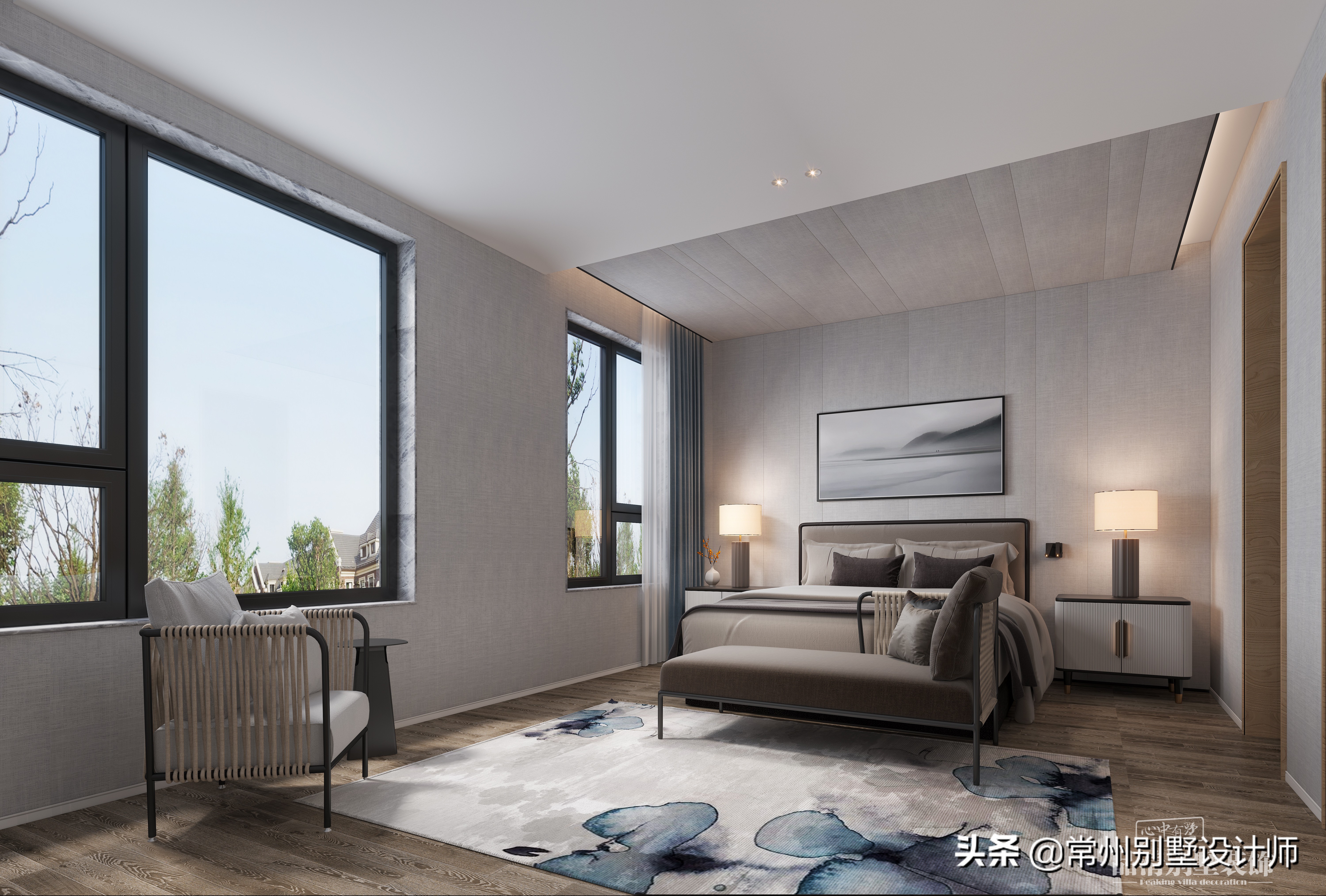 现代风格常州别墅装修实景案例,常州别墅装修现代轻奢风格