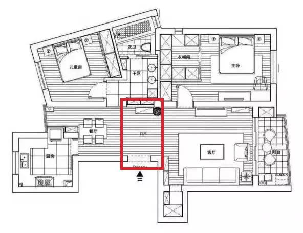 进门就是厅没有地方做鞋柜怎么办,入户门一通到底的户型如何做玄关