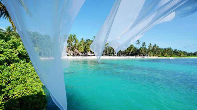 海上香格里拉金町湾,马尔代夫香格里拉隐逸的海岛天堂