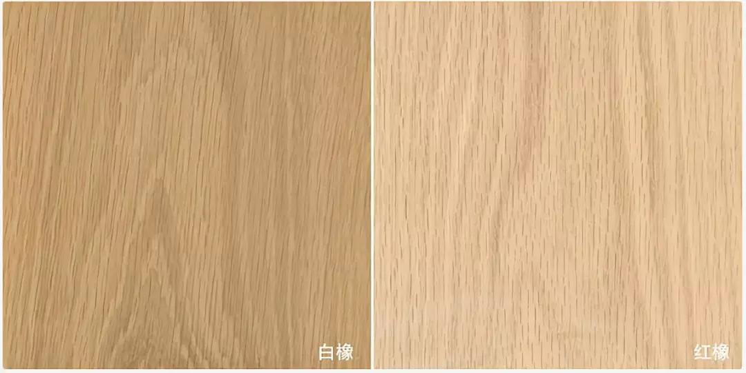 红橡与白橡纹理的区别,红橡木对比白蜡木