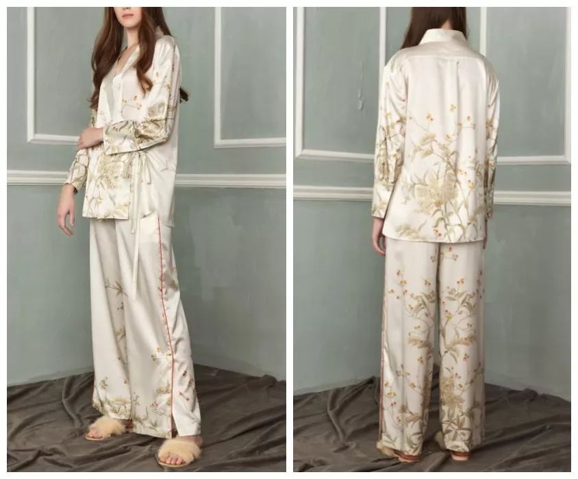 高档真丝洋气睡衣,夏天穿的真丝睡衣又凉快又舒服的