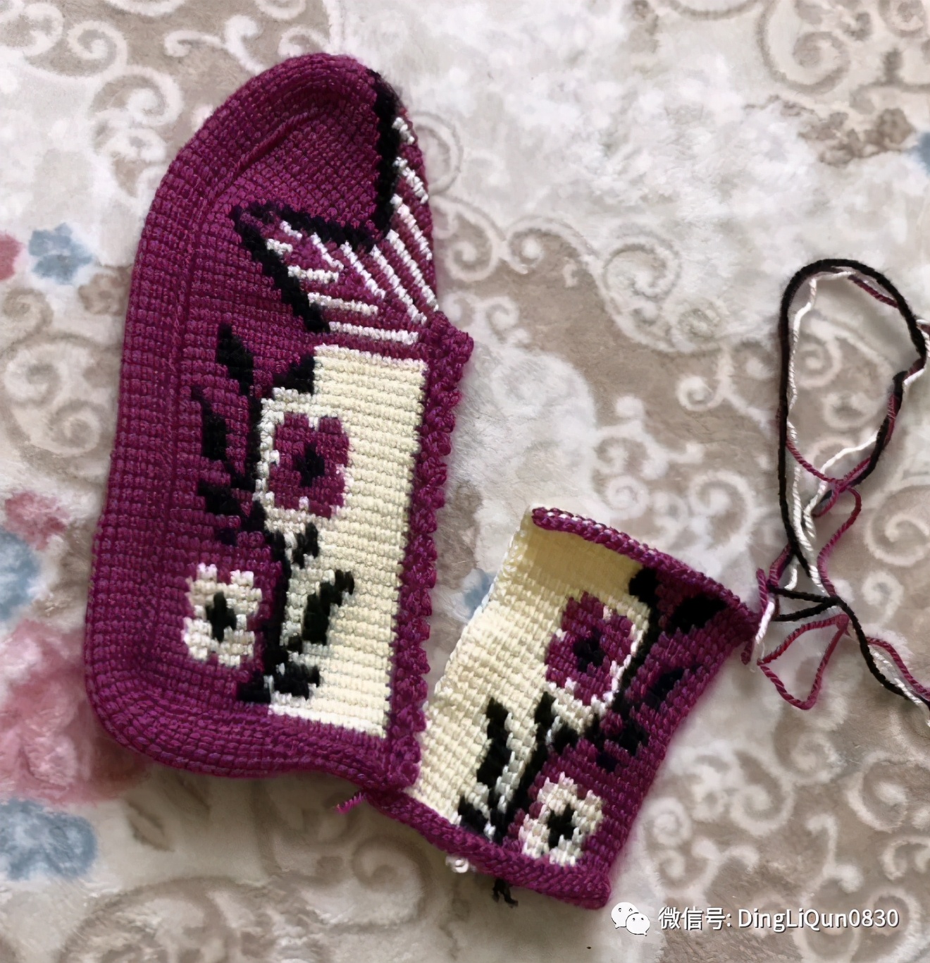 波西米亚风手工编织鞋子,针织作品50款