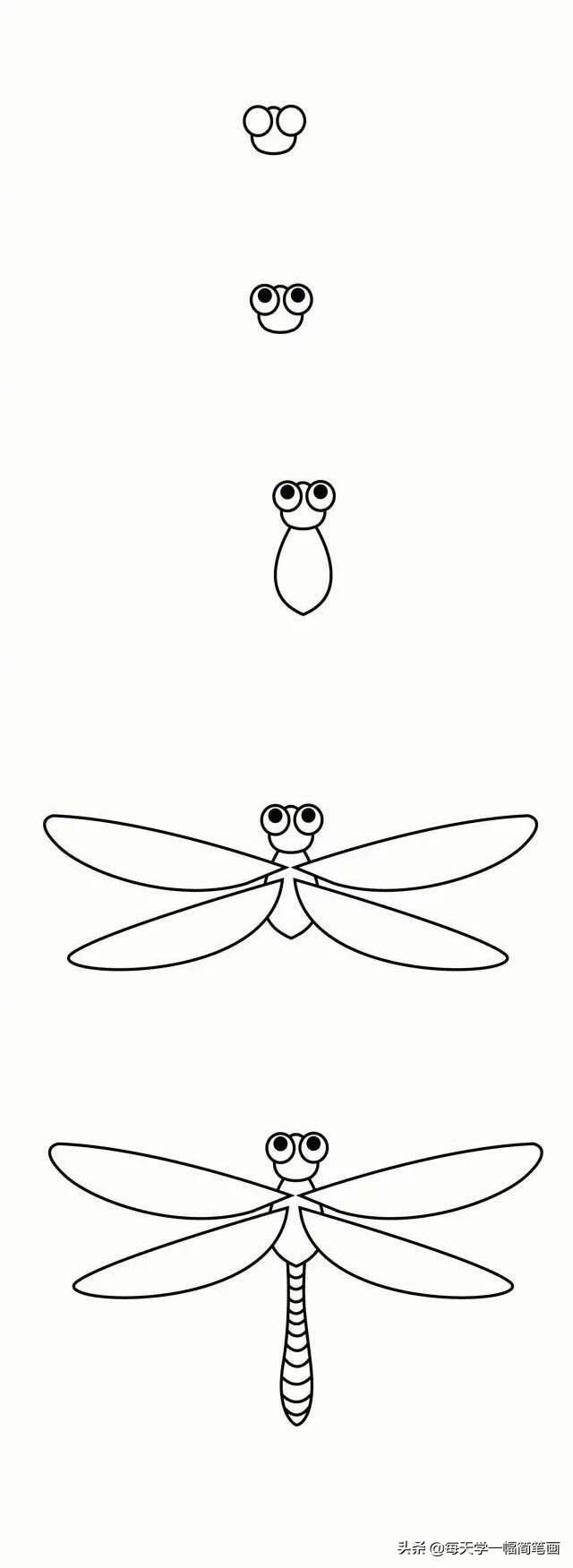 儿童海底动物简笔画大全简单,从海面到海底的简笔画