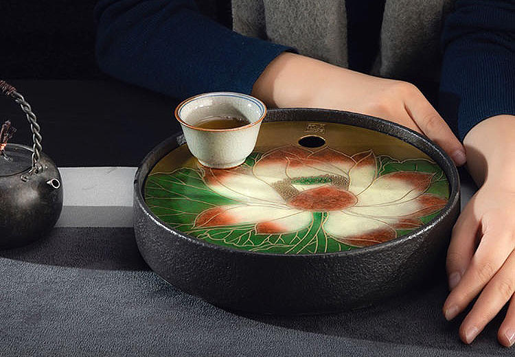 百年朱府铜艺图片大全,百年铜艺茶盘效果图