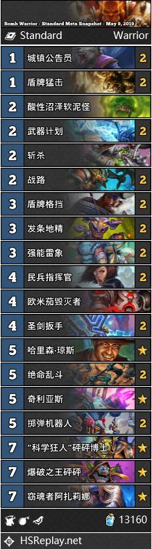 炉石天梯节奏贼卡组,炉石天梯标准环境周报完整版