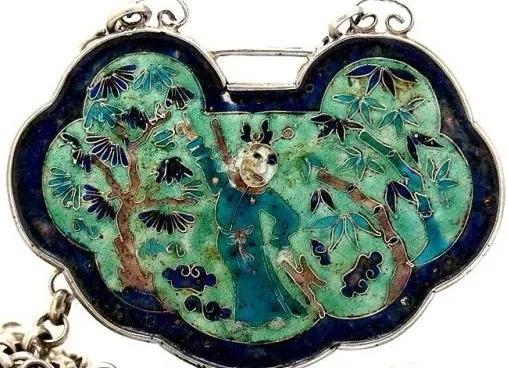 珐琅古法长命锁,最贵的古代银锁