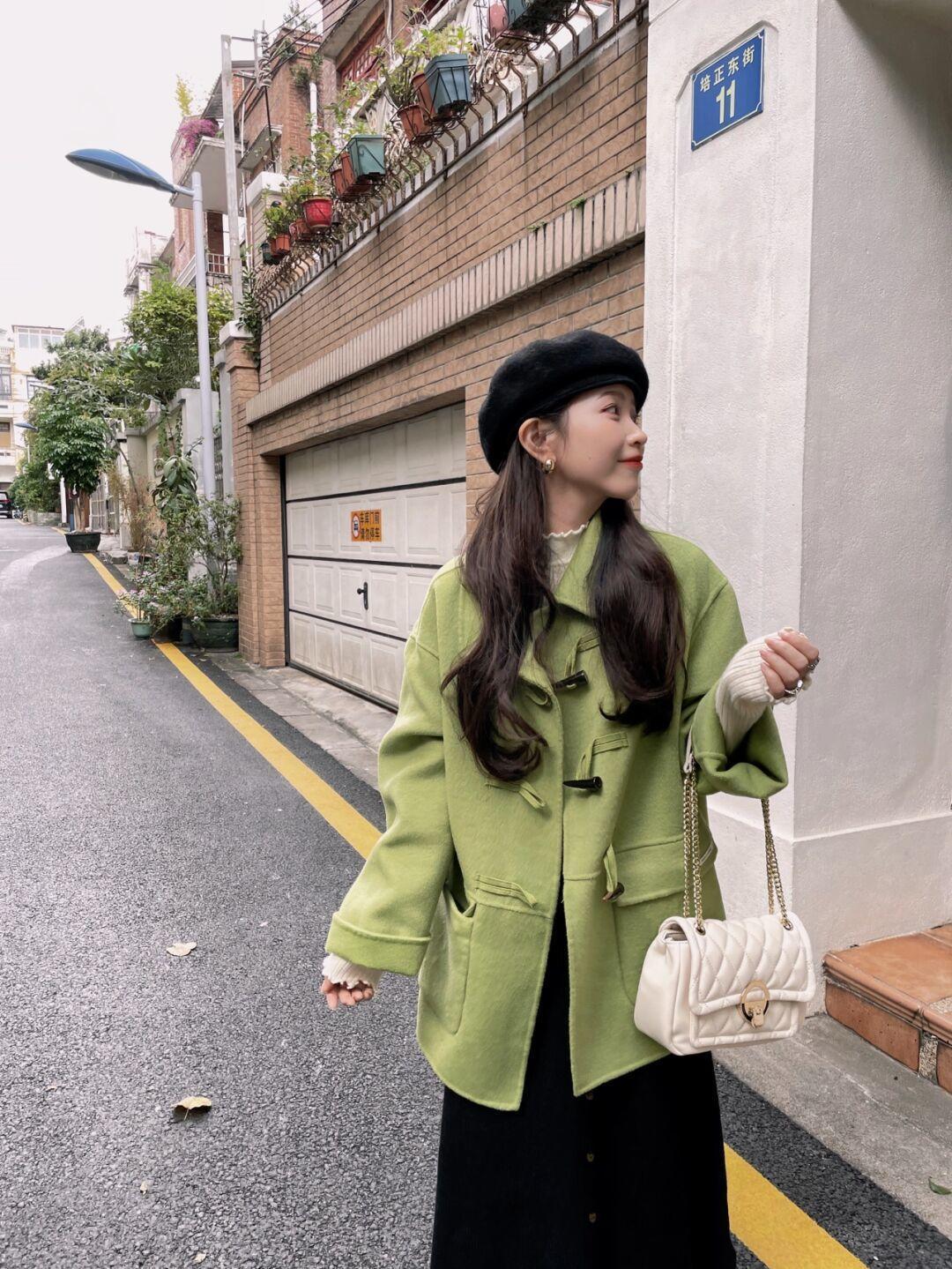 短款毛呢外套冬季穿搭,短毛呢外套显瘦