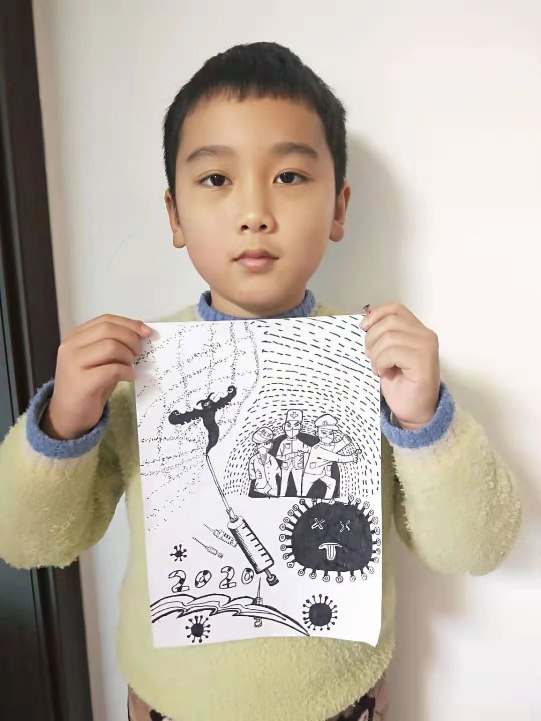 《抗病毒警察》--美美老师教你学画画