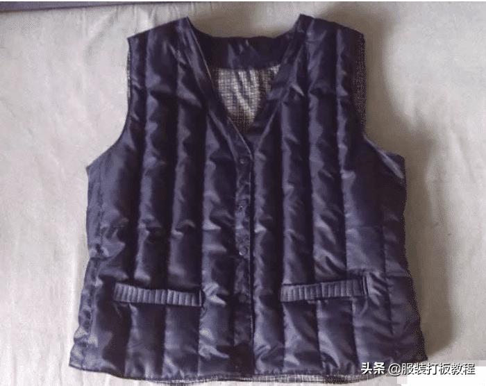 羽绒服正肩制版裁剪教程,老年人冬季贴身羽绒马甲