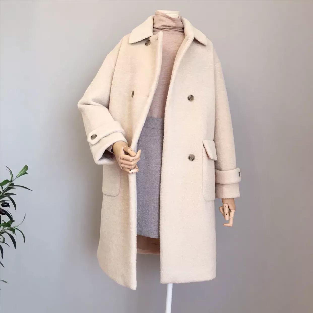 小个子冬天外套适合什么款式,女装外套小个子双面羊绒大衣
