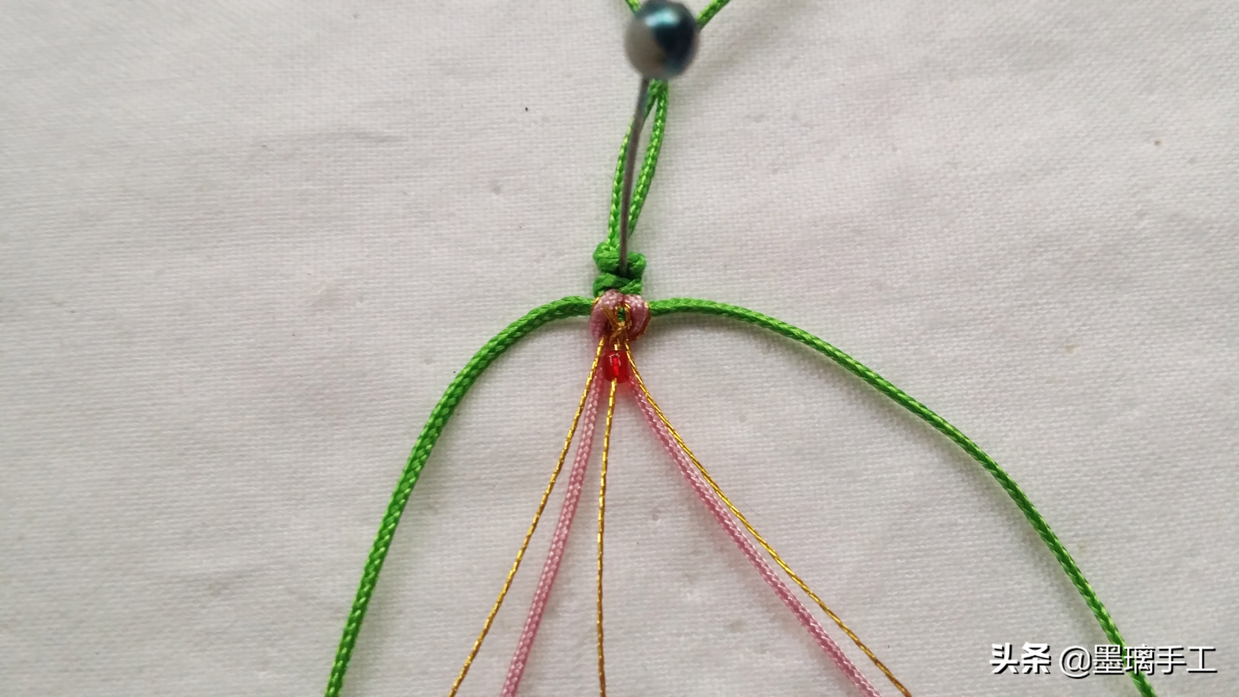 桃花结手机绳编织教程,手工编织情丝结视频教程
