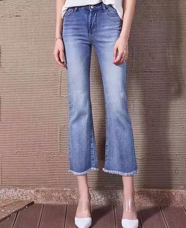 今年流行显高显矮的裤子,矮胖显高的裤子