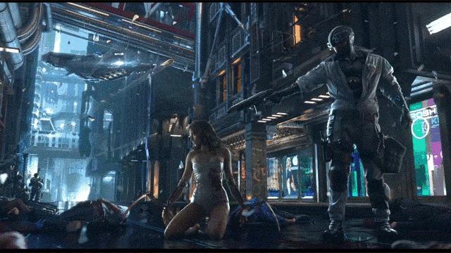 赛博朋克风格近战机械武器玩具,赛博朋克风高科技装备