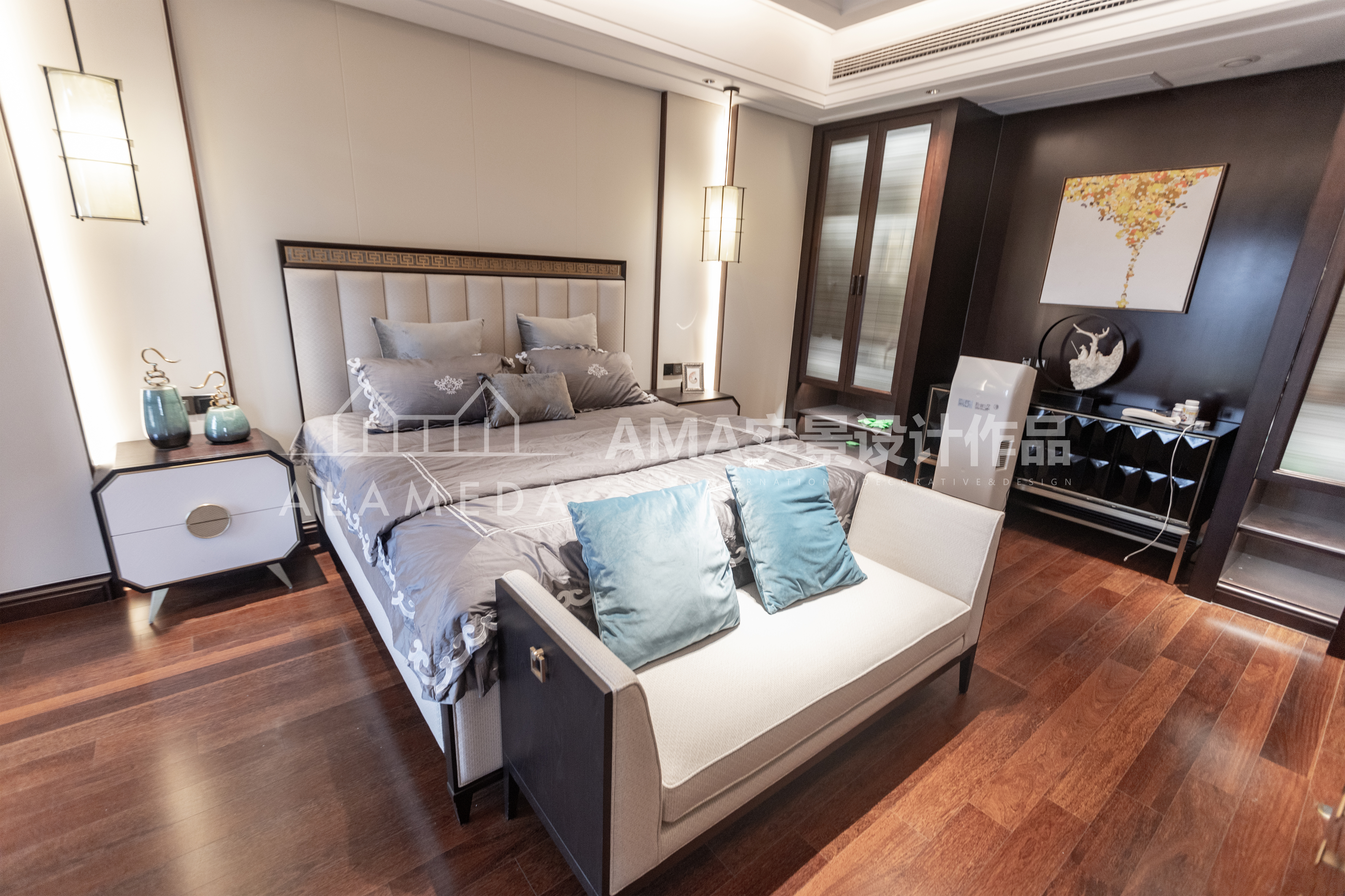 140平叠墅现代轻奢装修风格,南山区别墅现代简约装修设计