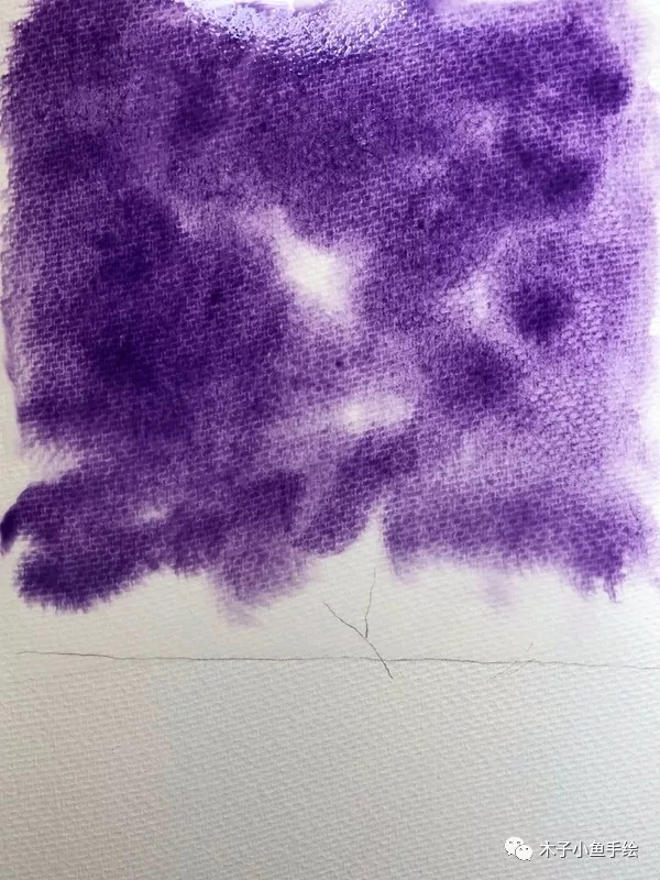 紫色粉色星空画画教程,水彩画紫色星空