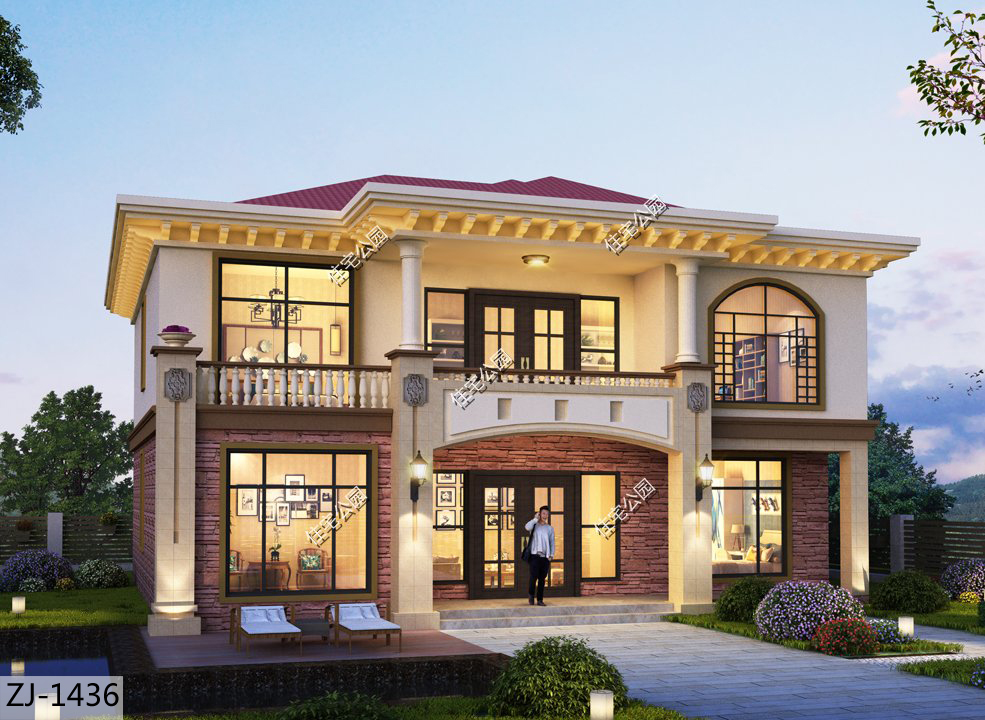 回农村建三栋中式别墅高端有气势,回农村建别墅现代风格