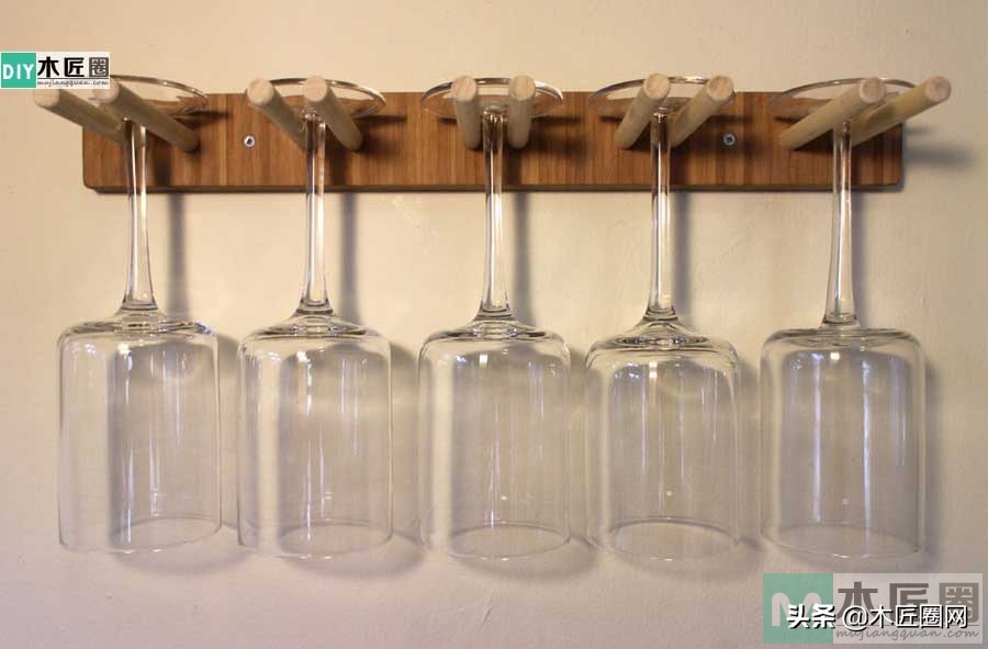 木工酒柜红酒杯倒挂,木工打的红酒杯倒挂架子详细尺寸