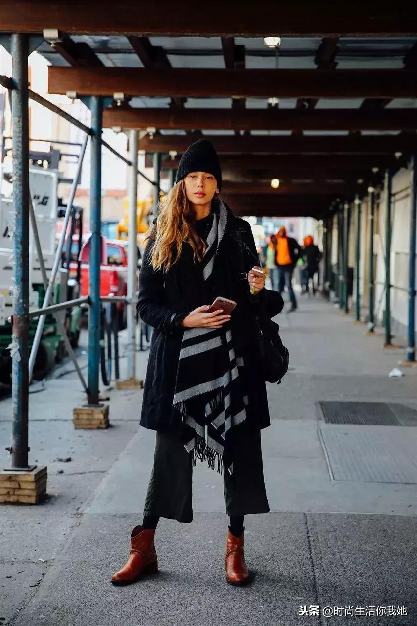 你穿“大衣+围巾”的样子，帅呆了！
