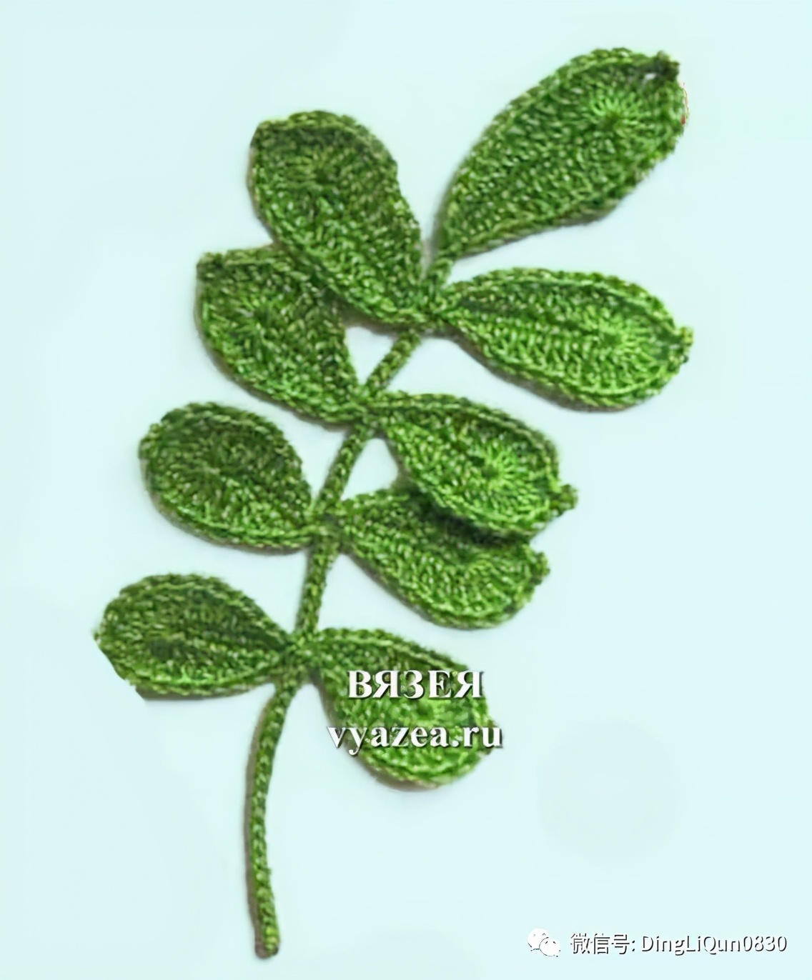 树叶钩针编织大全图解,树枝树叶的编织图解