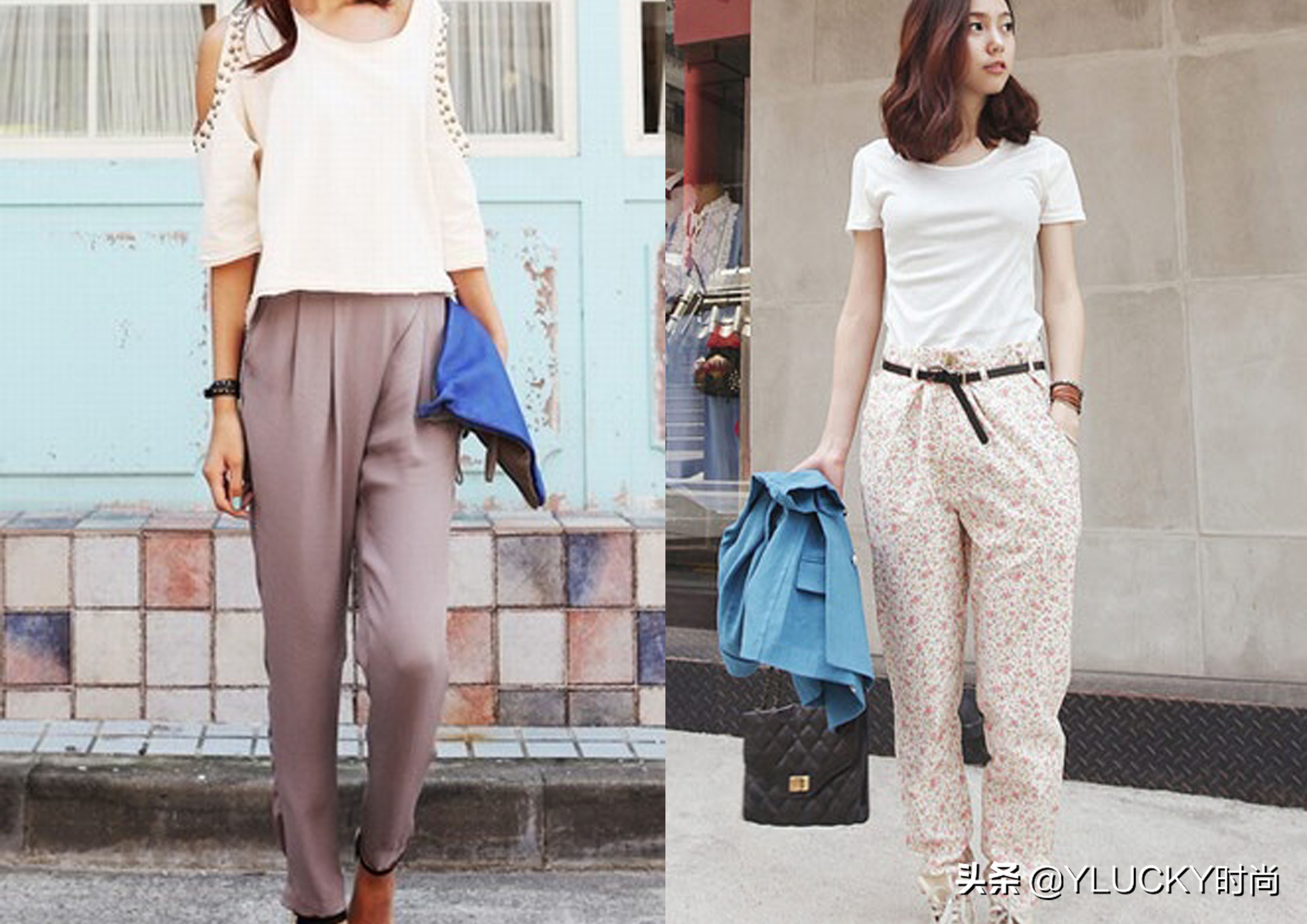 潮流高腰哈伦裤时尚垂直感,宽松哈伦裤要怎么穿才好看