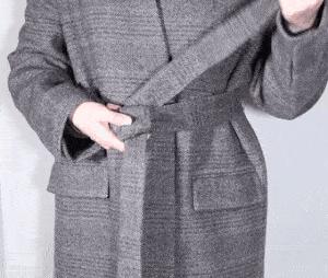 大衣腰带怎么系简单又好看,大衣短腰带系法简单又好看的系法