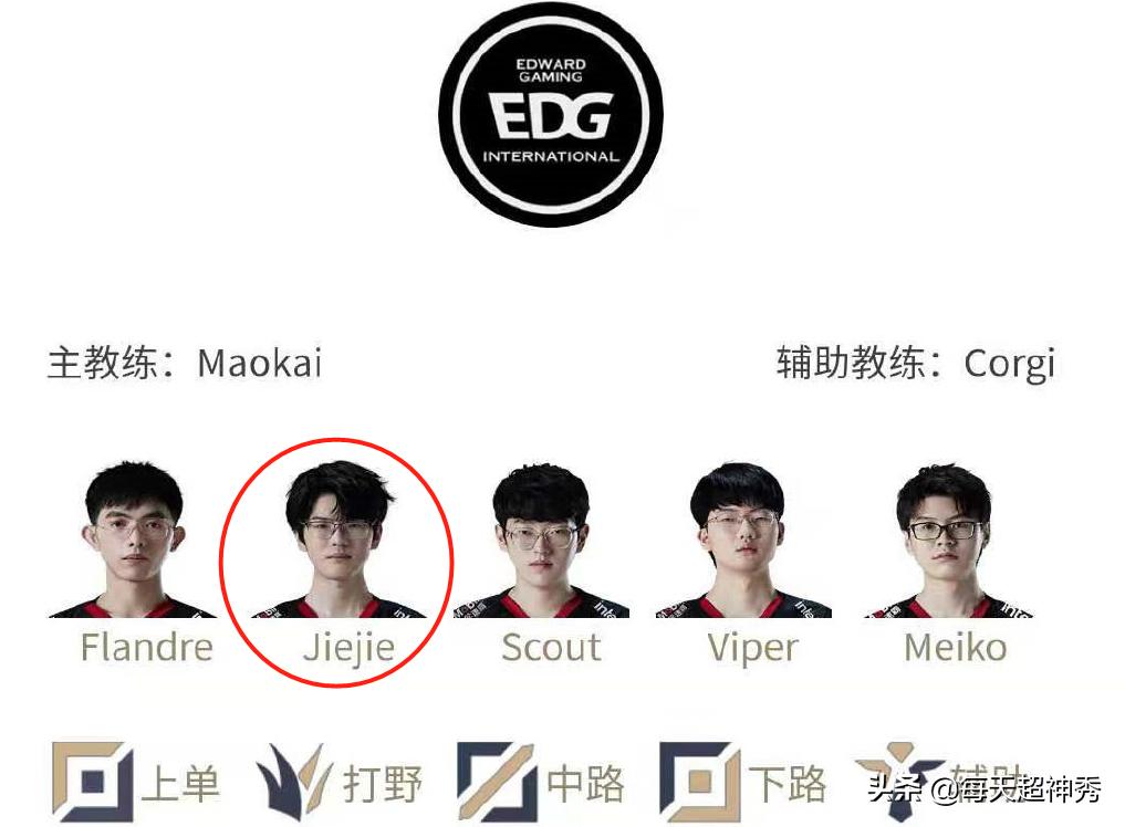 再度雪藏7酱？EDG更新首发阵容，Jiejie率队迎战V5