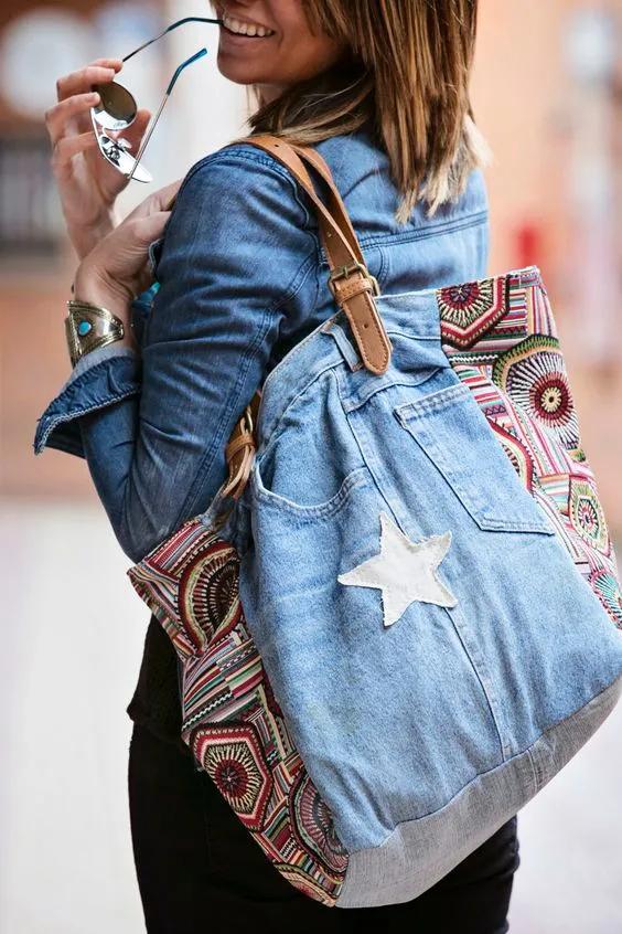 牛仔裤旧了千万别扔,牛仔裤不要扔diy牛仔包颜值很高