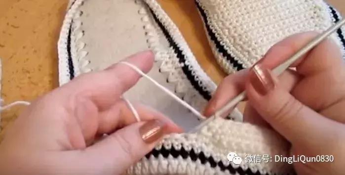 钩编鞋教程,成人鞋子的钩编视频教程