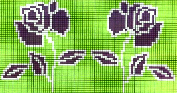 4-6岁儿童花毛衣图案大全,毛衣提花花卉图案图解