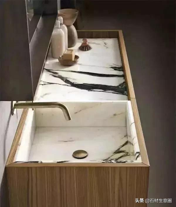 洗手池深色台面大理石发白,洗手池发白怎么去除