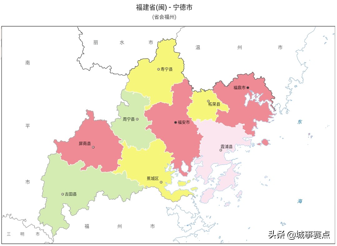福建省地图行政区划,福建省各市县行政地图一览表