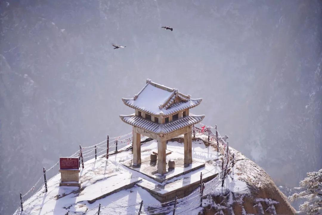 华山雾凇奇观在哪里,高空缆车赏雾凇