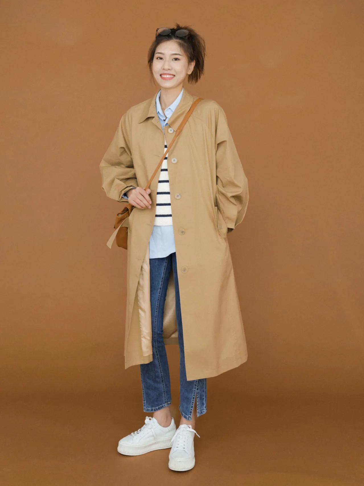 春天中老年薄风衣,春天流行穿搭风衣