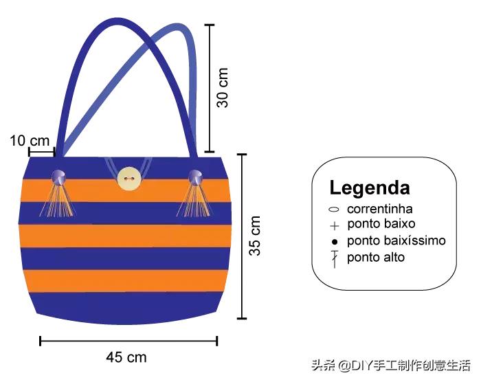 钩针编织收纳包,钩针编织一个简单的收纳篮放钥匙