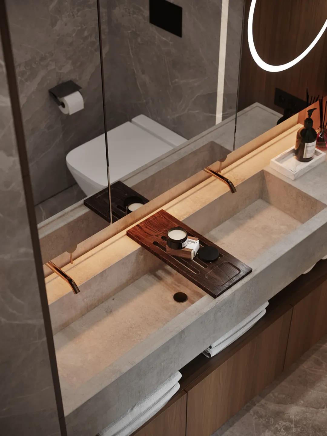 胡桃木家具体现的美,胡桃木与大理石的结合