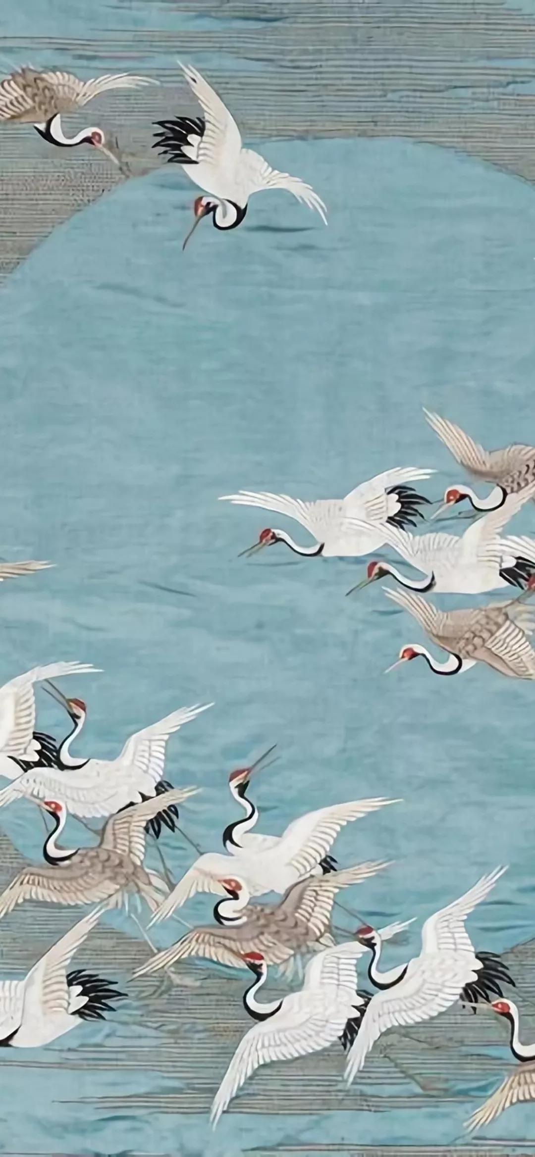 中国元素中国风壁纸横图仙鹤,超高清古风仙鹤壁纸