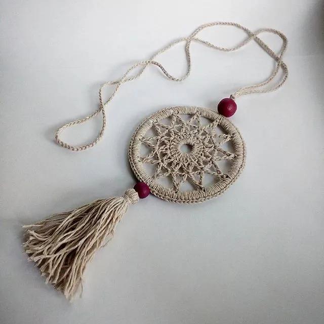 毛线钩织项链配饰教程,毛线钩织各种款式项链视频教程