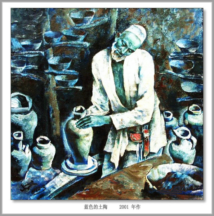 描绘新疆农村的油画,新疆油画风景作品