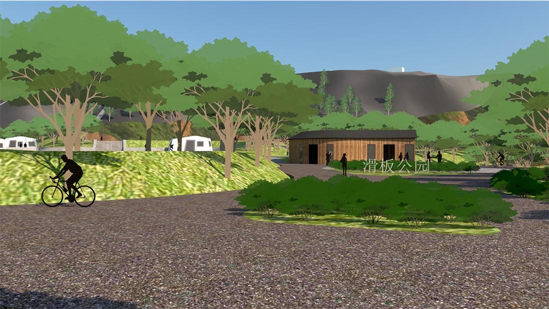 能滑滑板的公园,滑板主题公园设计