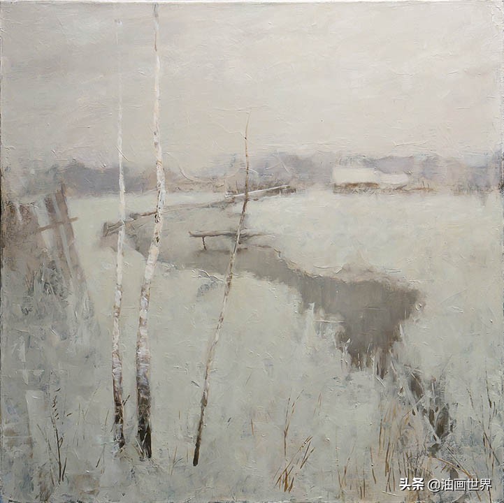 波澜壮阔雄壮唯美的风景油画,笔触风景画