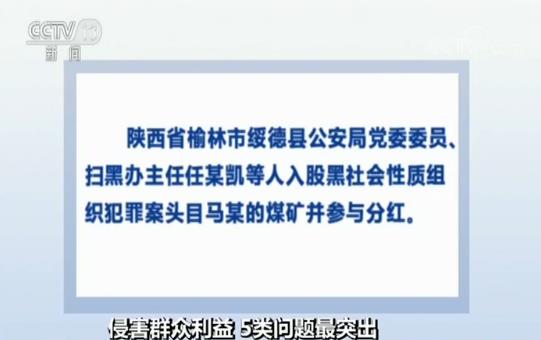 扫黑办主任入股黑老大煤矿并参与分红一批侵害群众利益问题被曝光