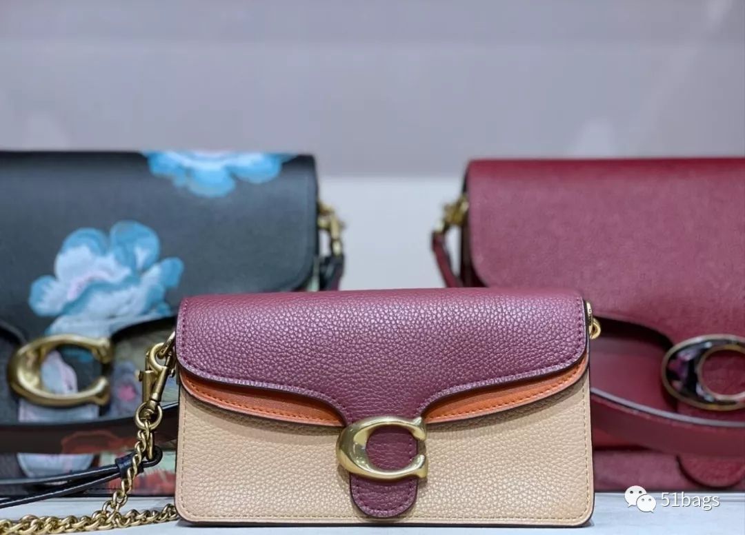 coach酒神包tabby奶茶色,coach酒神包正品细节图