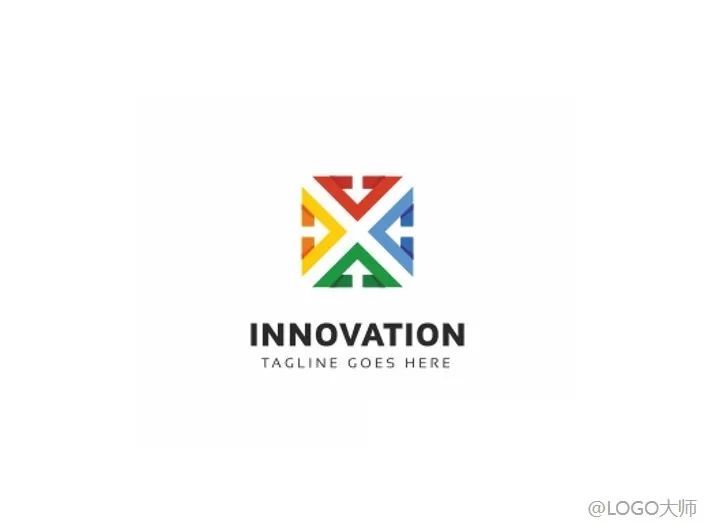 三角形元素logo,心形元素创意logo设计欣赏