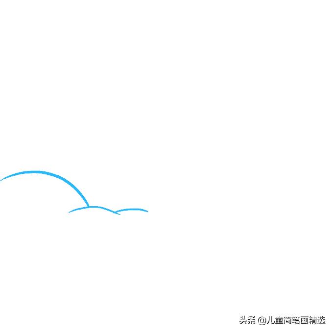 彩虹房子简笔画简单又好看,儿童简笔画精选彩虹风景画