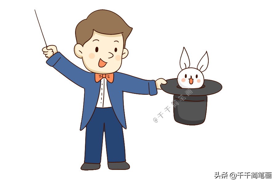 十种职业简笔画人物,100种职业简笔画