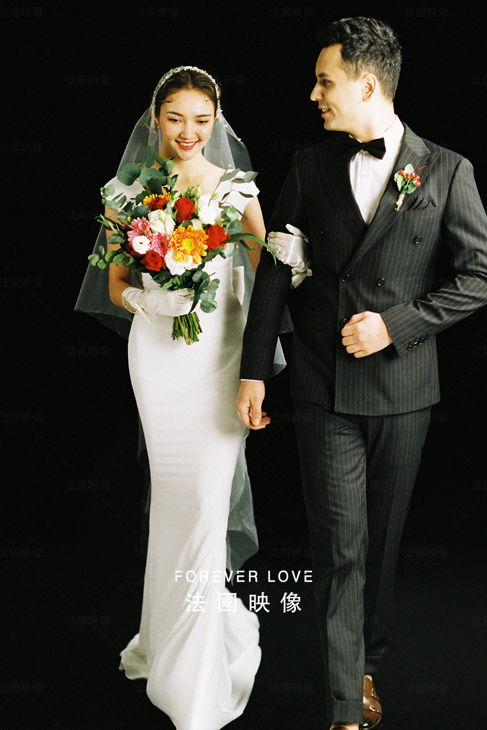 北海拍婚纱照短发,短发新娘婚纱照