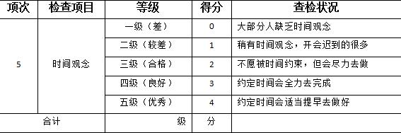 5s管理检查打分表,5s检查打分表能打印来用吗