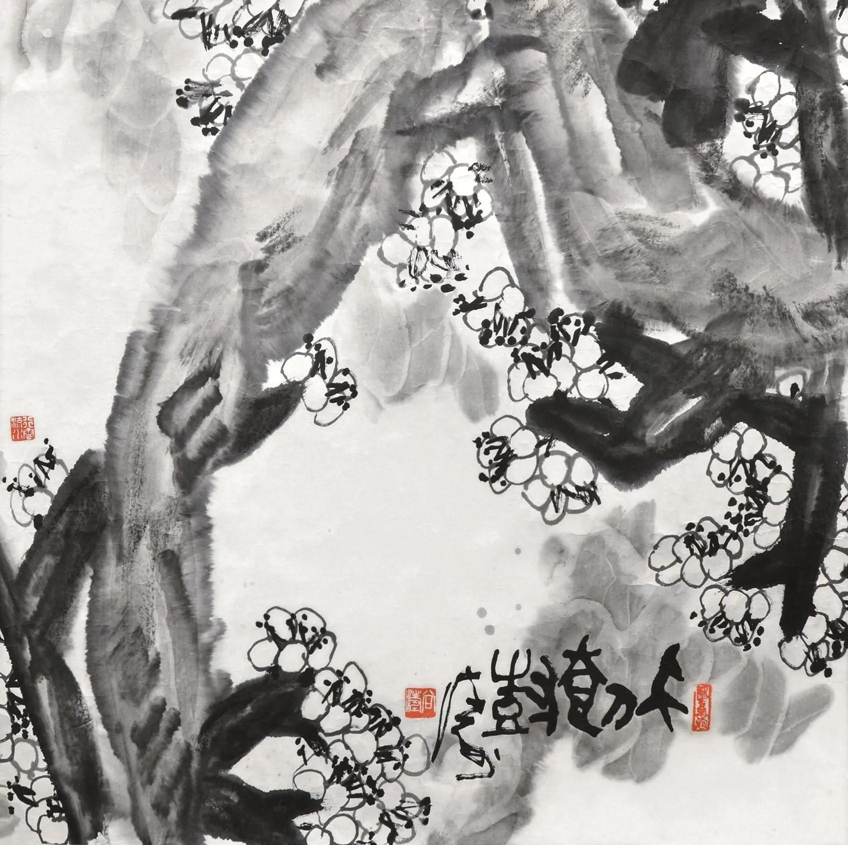 一团墨渍，几组干笔，尚涛的大写意非同凡响