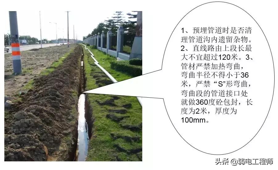 弱电通信管网施工教程,弱电管道施工现场图